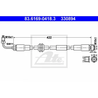 Flexible de frein ATE 83.6169-0418.3