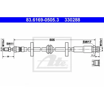 Flexible de frein ATE 83.6169-0505.3