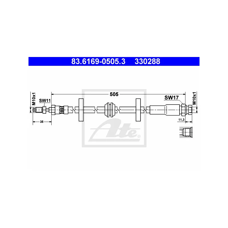 Flexible de frein ATE 83.6169-0505.3