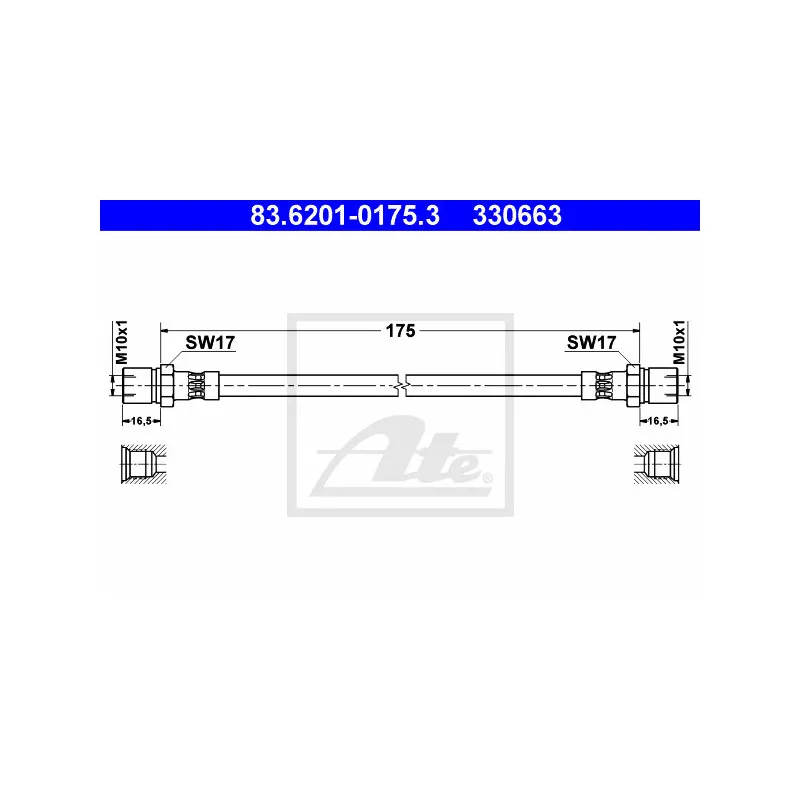 Flexible de frein ATE 83.6201-0175.3