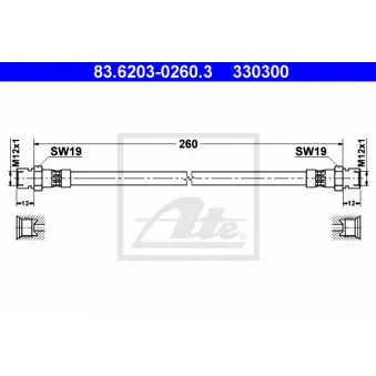 Flexible de frein ATE 83.6203-0260.3