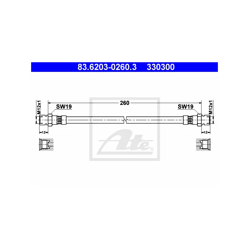 Flexible de frein ATE 83.6203-0260.3