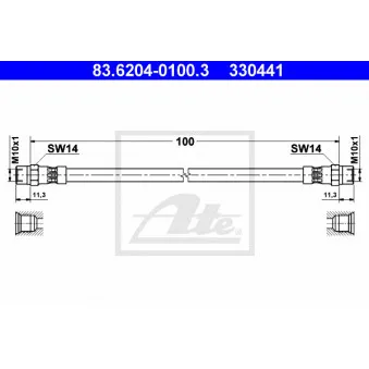 Flexible de frein ATE 83.6204-0100.3