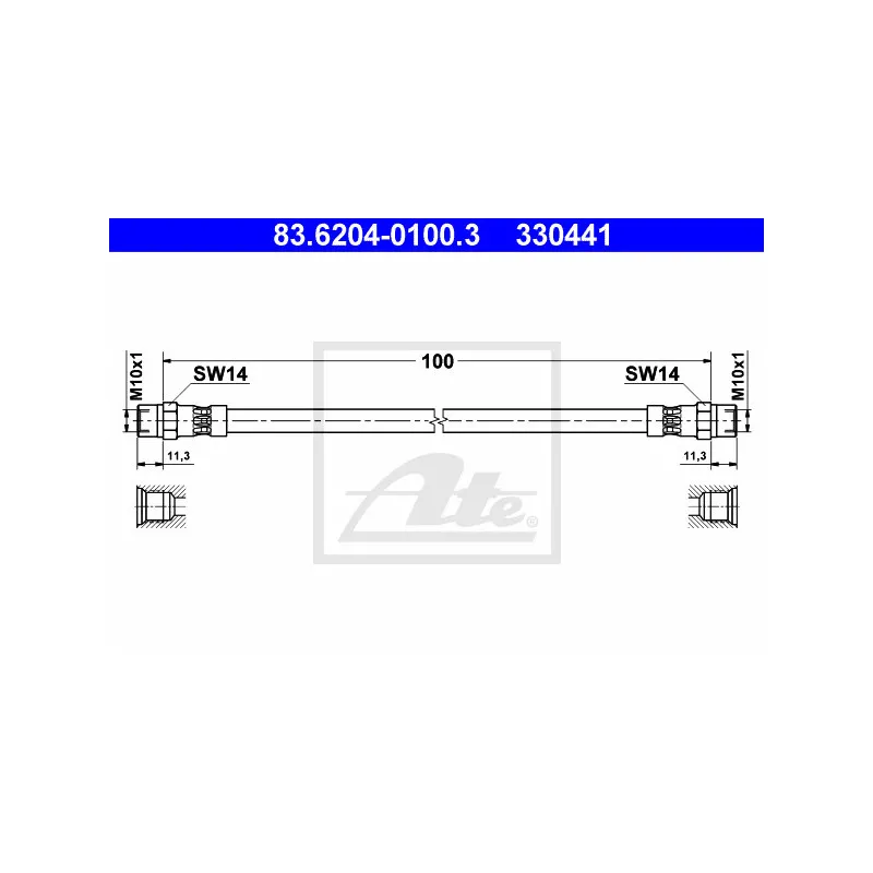 Flexible de frein ATE 83.6204-0100.3