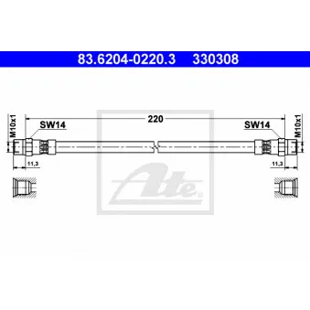 Flexible de frein ATE 83.6204-0220.3