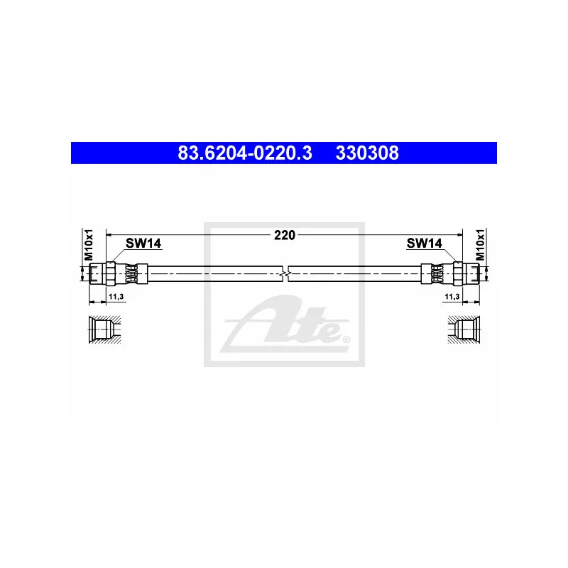 Flexible de frein ATE 83.6204-0220.3