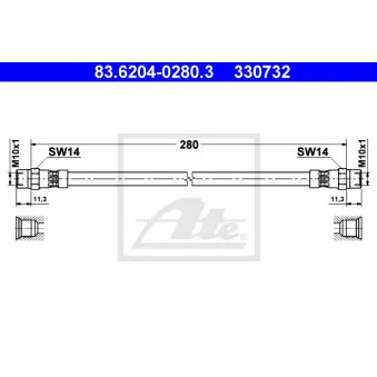 Flexible de frein ATE 83.6204-0280.3