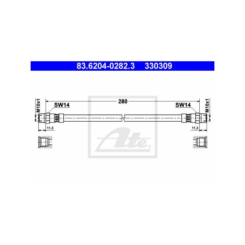 Flexible de frein ATE 83.6204-0282.3