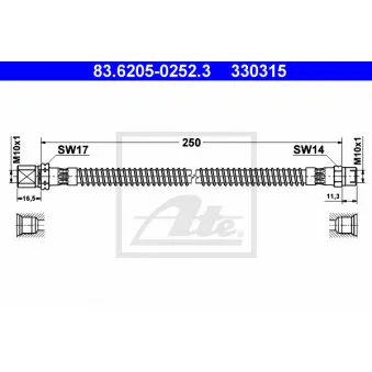 Flexible de frein ATE 83.6205-0252.3