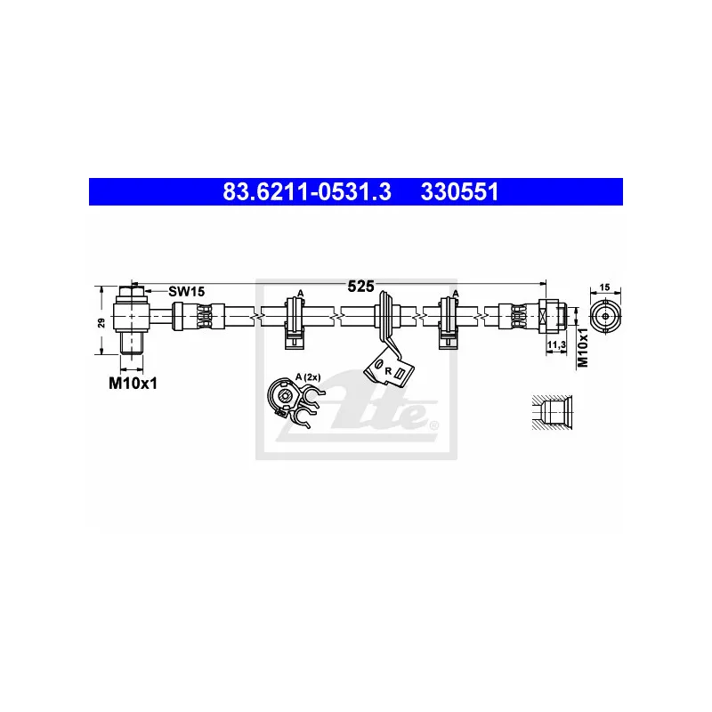 Flexible de frein ATE 83.6211-0531.3
