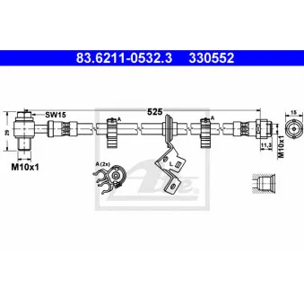 Flexible de frein ATE 83.6211-0532.3