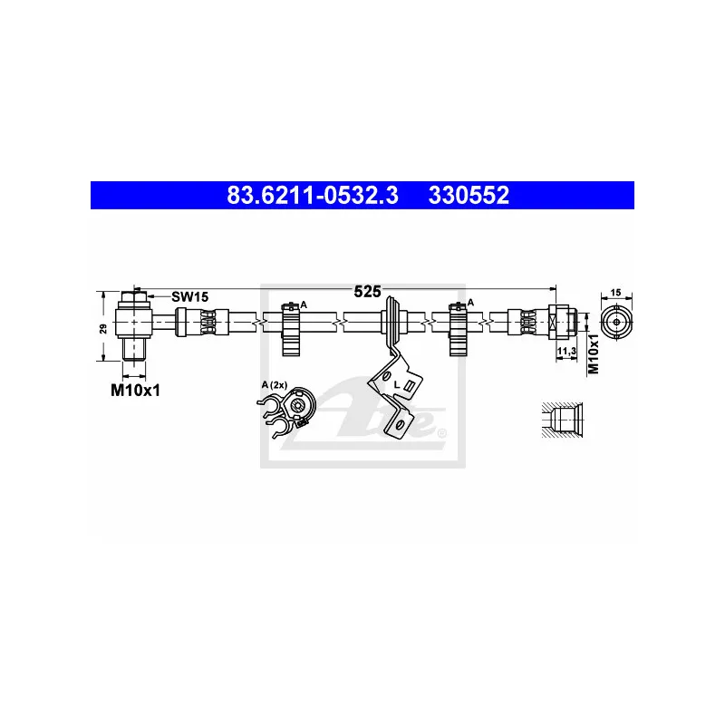 Flexible de frein ATE 83.6211-0532.3