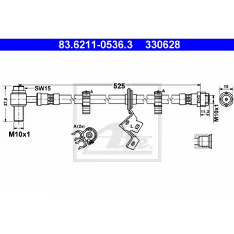 Flexible de frein ATE 83.6211-0536.3