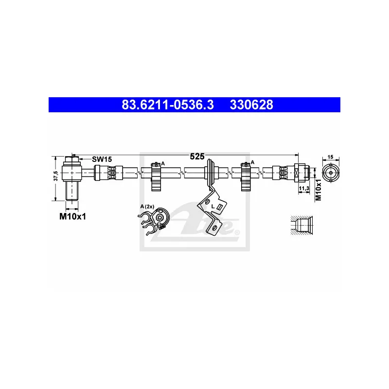 Flexible de frein ATE 83.6211-0536.3
