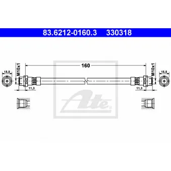 Flexible de frein ATE 83.6212-0160.3