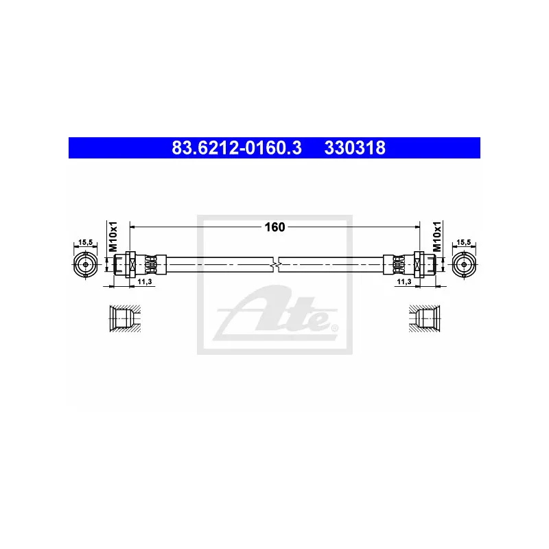 Flexible de frein ATE 83.6212-0160.3