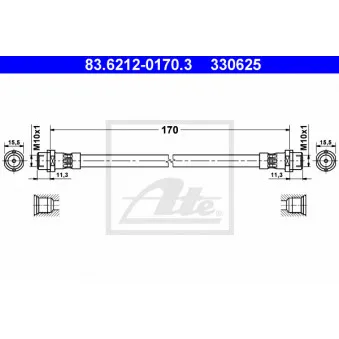 Flexible de frein ATE 83.6212-0170.3