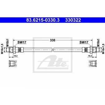 Flexible de frein ATE 83.6215-0330.3
