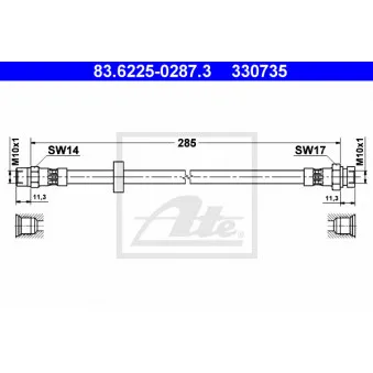 Flexible de frein ATE 83.6225-0287.3