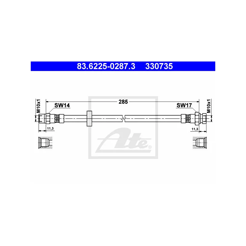 Flexible de frein ATE 83.6225-0287.3