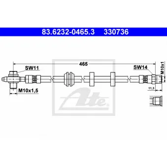 Flexible de frein ATE 83.6232-0465.3