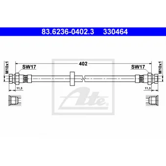 Flexible de frein ATE 83.6236-0402.3