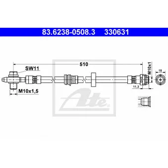 Flexible de frein ATE 83.6238-0508.3