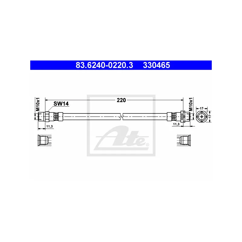 Flexible de frein ATE 83.6240-0220.3
