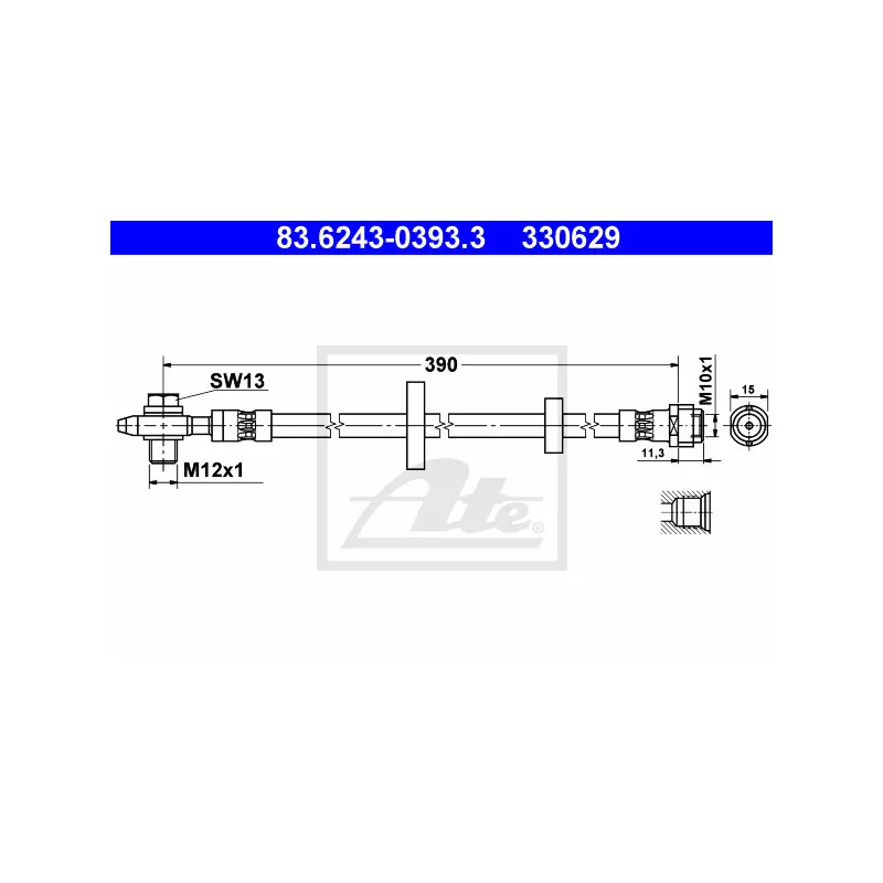 Flexible de frein ATE 83.6243-0393.3