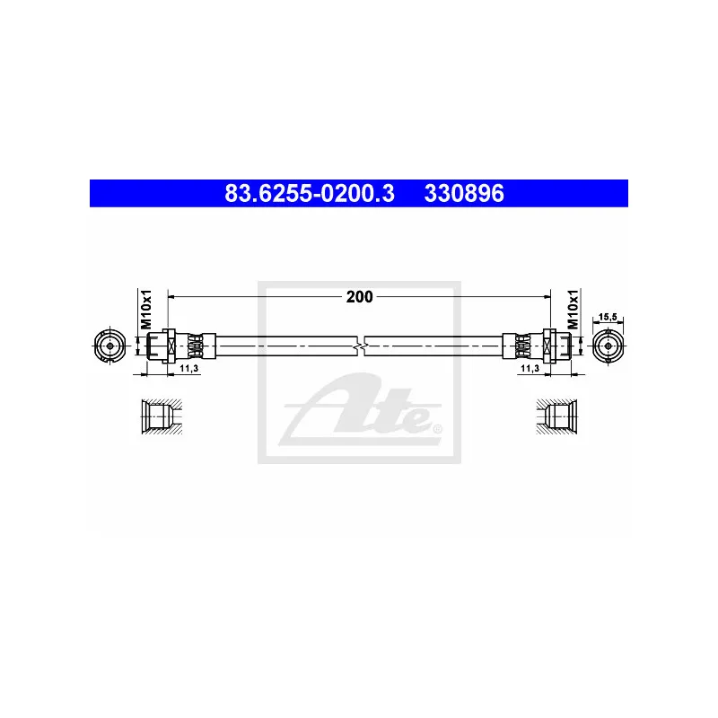 Flexible de frein ATE 83.6255-0200.3
