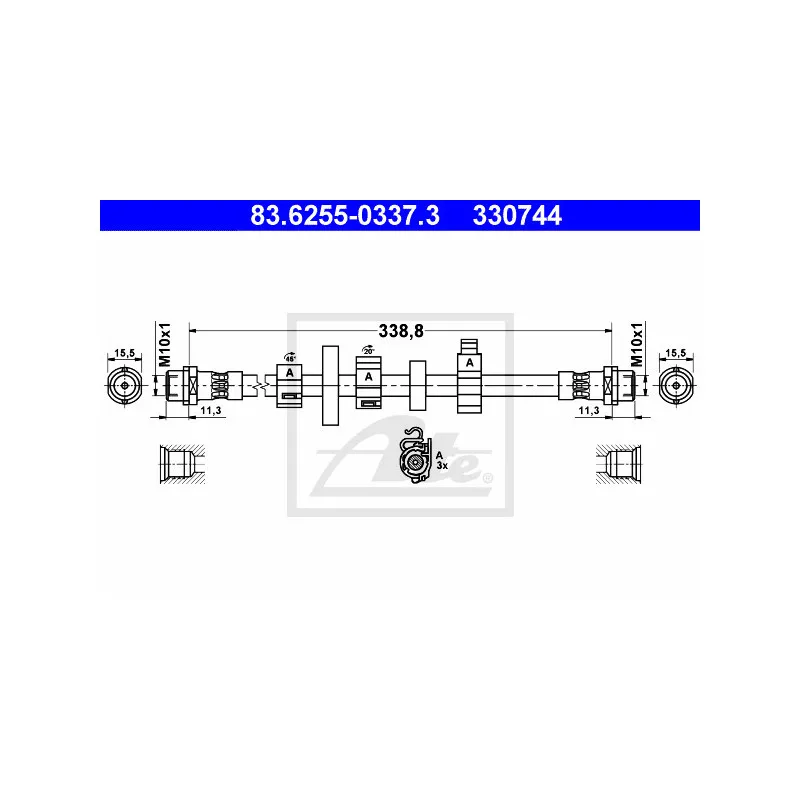 Flexible de frein ATE 83.6255-0337.3