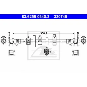 Flexible de frein ATE 83.6255-0340.3