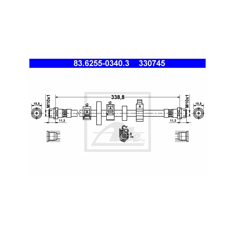 Flexible de frein ATE 83.6255-0340.3
