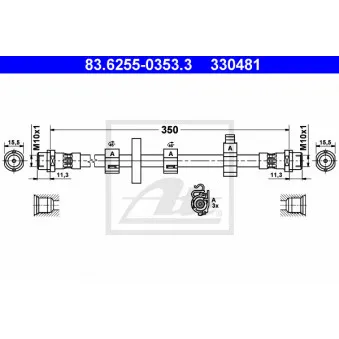Flexible de frein ATE 83.6255-0353.3