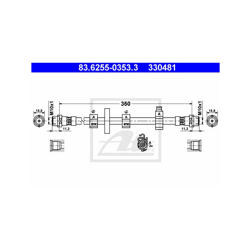 Flexible de frein ATE 83.6255-0353.3