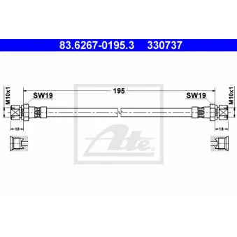 Flexible de frein ATE 83.6267-0195.3