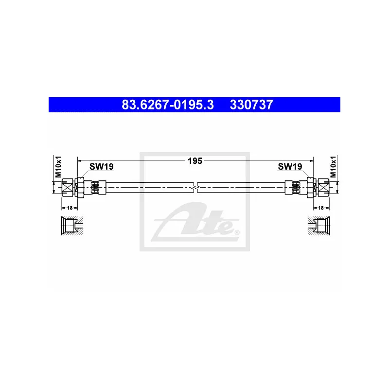 Flexible de frein ATE 83.6267-0195.3
