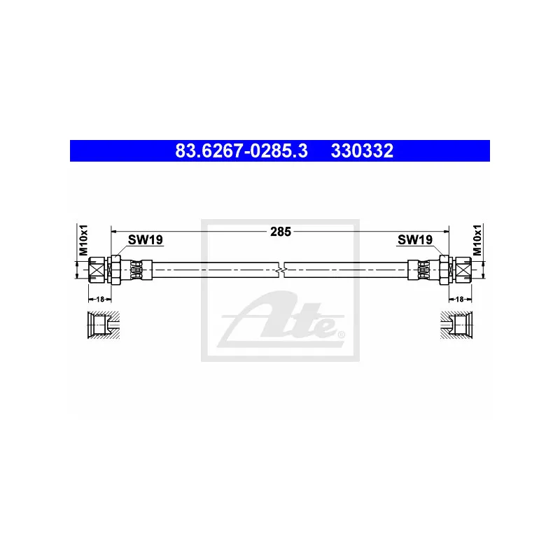 Flexible de frein ATE 83.6267-0285.3