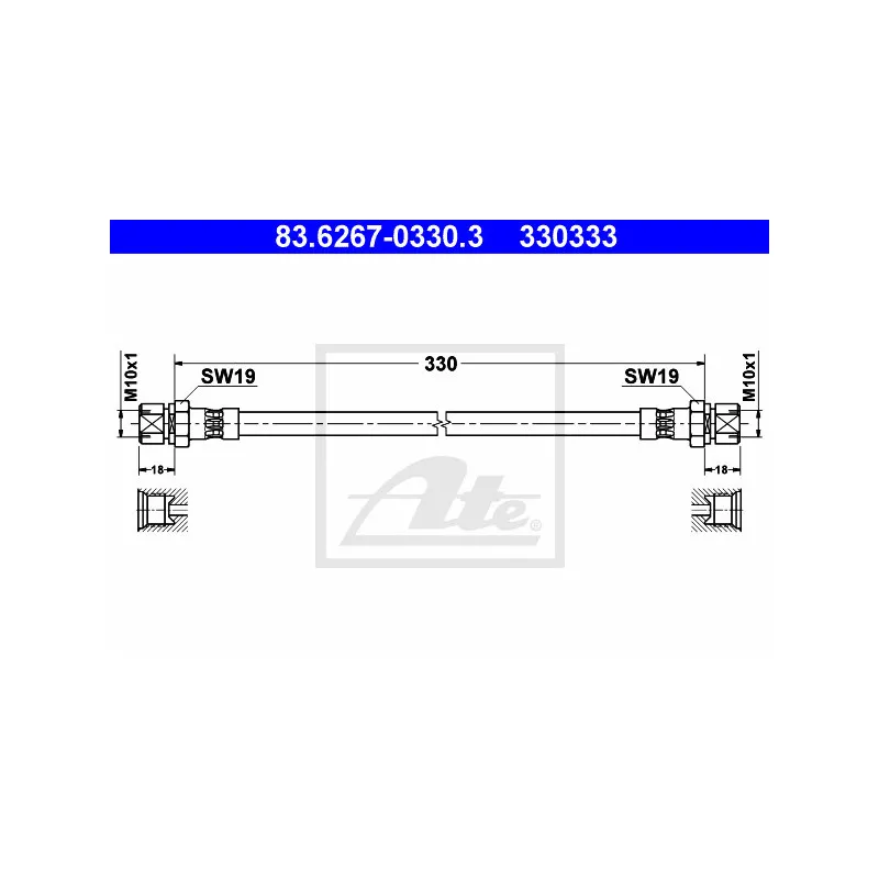 Flexible de frein ATE 83.6267-0330.3