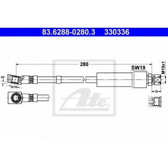 Flexible de frein ATE 83.6288-0280.3