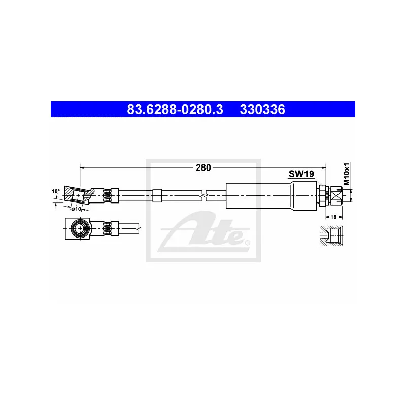 Flexible de frein ATE 83.6288-0280.3