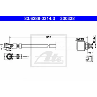 Flexible de frein ATE 83.6288-0314.3