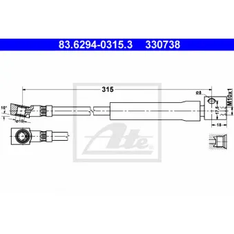 Flexible de frein ATE 83.6294-0315.3