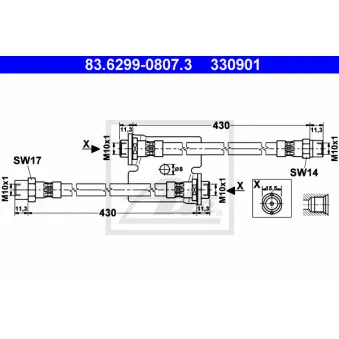 Flexible de frein ATE 83.6299-0807.3