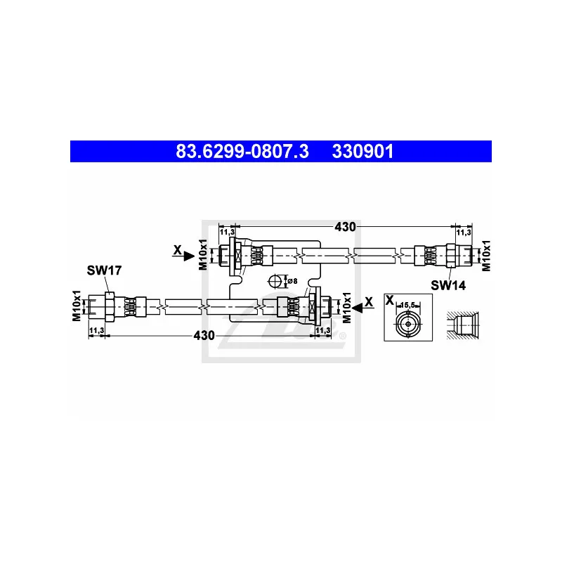 Flexible de frein ATE 83.6299-0807.3