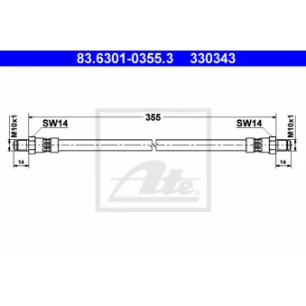 Flexible de frein ATE 83.6301-0355.3