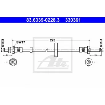 Flexible de frein ATE 83.6339-0228.3
