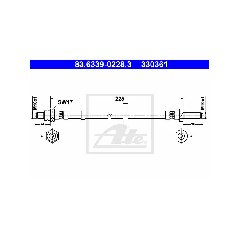 Flexible de frein ATE 83.6339-0228.3