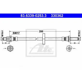 Flexible de frein ATE 83.6339-0253.3