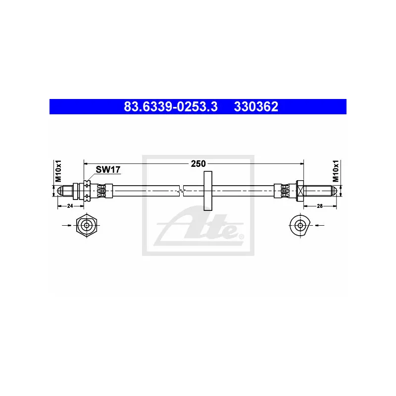 Flexible de frein ATE 83.6339-0253.3